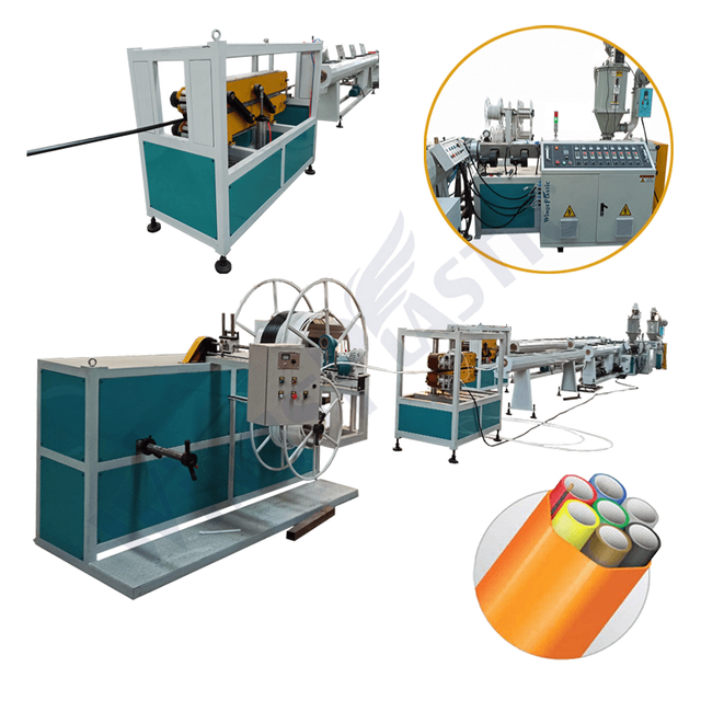 Экструзионная линия для производства коммуникационных труб из полиэтиленовых пакетов